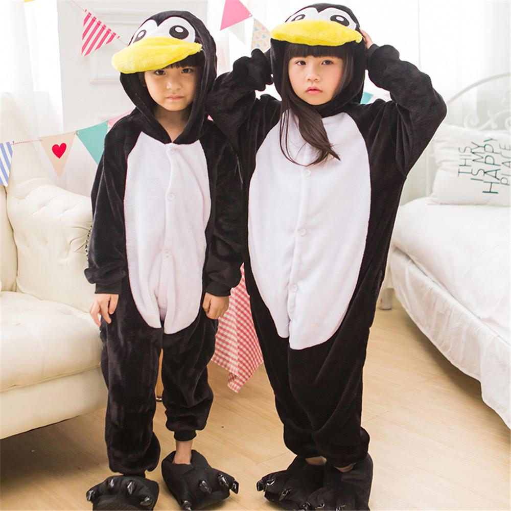 Kinder Kigurumi Katze Onesie Pyjama Mädchen Overall Tier Nachtwäsche Overall Kapuze Pyjama Ohne Schuhe 4T weiß/schwarz von Joom DACH