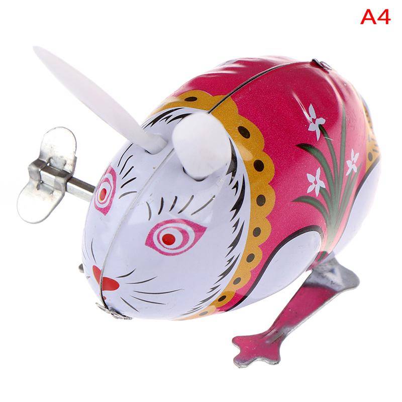 Kinder Klassisches Blechspielzeug zum Aufziehen mit Uhrwerk, Springeisen, Frosch, Kaninchen, Hahn, Actionfiguren, Spielzeug für Kinder, Kinder, Klassisches Spielzeug von Joom DACH