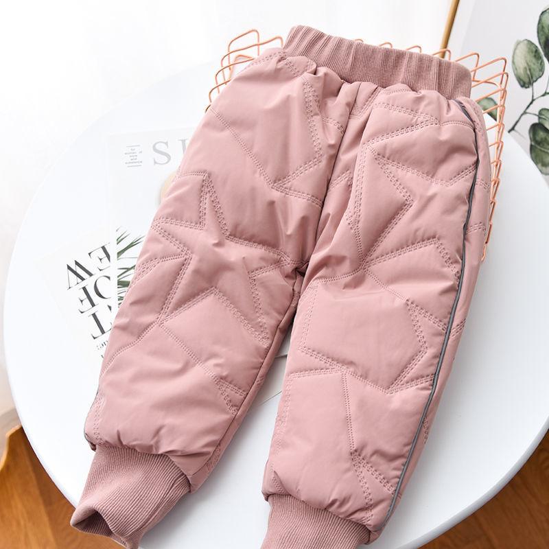 Kinder Kleidung Herbst Winter Warme Hosen Kinder Böden Verdicken Baumwolle Hose für Mädchen Junge Kleinkind Jogginghose 3T rosa von Joom DACH
