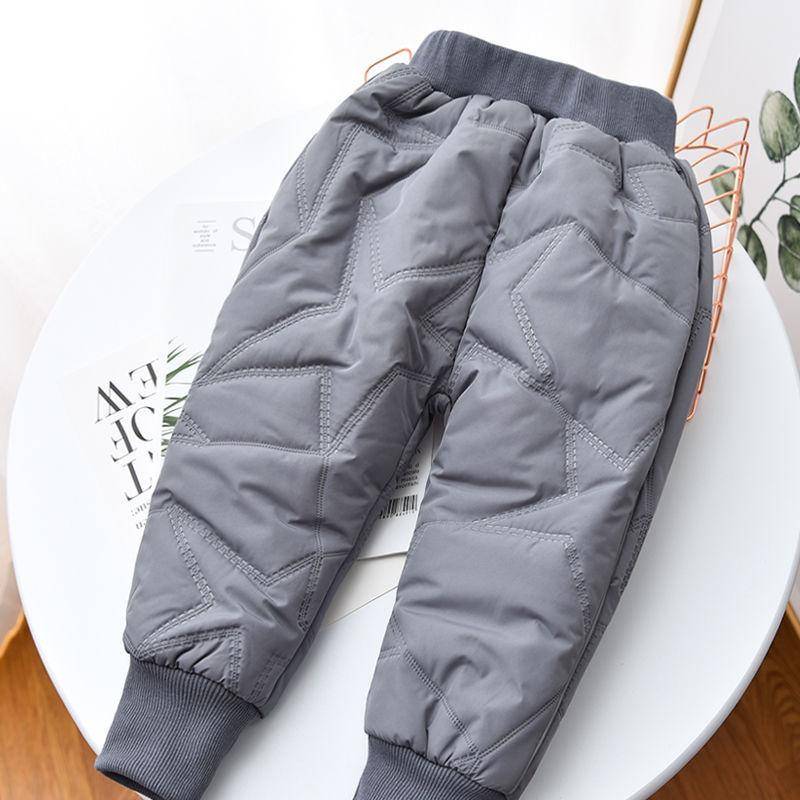 Kinder Kleidung Herbst Winter Warme Hosen Kinder Böden Verdicken Baumwolle Hose für Mädchen Junge Kleinkind Jogginghose 6T grau von Joom DACH