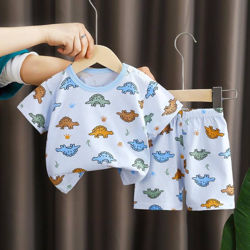 Kinder Kleidung Kinder Sets Jungen Mädchen T-shirt Shorts 2PCS Sommer Baumwolle Kurzarm Baby Kinder Kleidung Kleinkind Anzug 100cm von Joom DACH