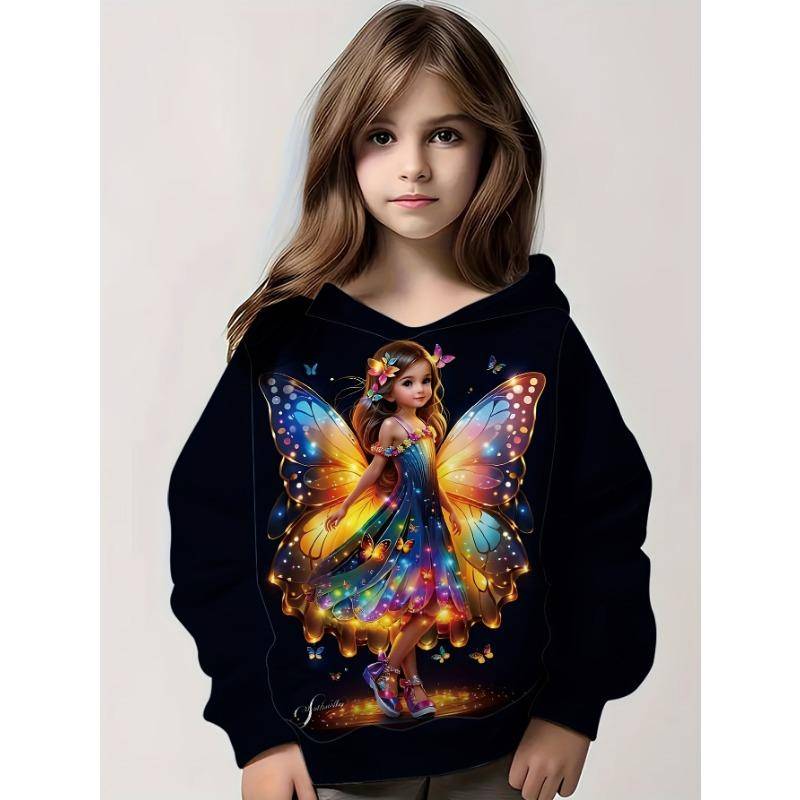 Kinder Kleidung Mädchen Hoodies Langarm Cartoon 3D Druck Kinder Frühling Herbst Kleidung Casual Niedlich Outdoor Kind Mädchen Kleidung Tops 130 von Joom DACH