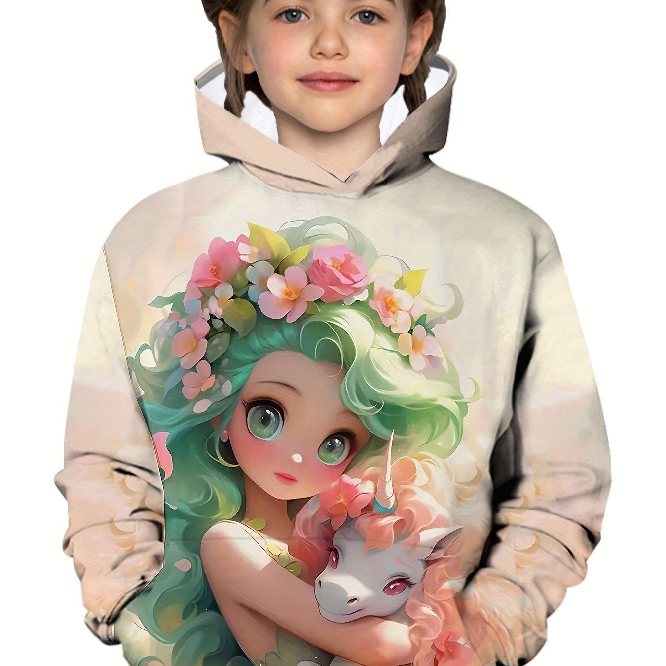 Kinder Kleidung Mädchen Hoodies Langarm Cartoon Comic Mädchen Druck Herbst Kinder Kleidung Mädchen Kawaii Mädchen Tops Kinder Kleidung 110CM von Joom DACH