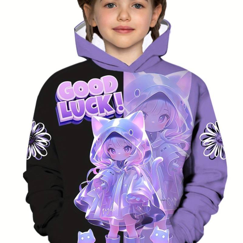 Kinder Kleidung Mädchen Hoodies Langarm Cartoon Comic Mädchen Druck Herbst Kinder Kleidung Mädchen Kawaii Mädchen Tops Kinder Kleidung 140CM von Joom DACH