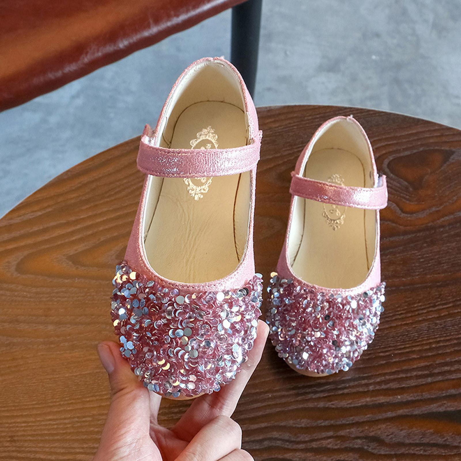Kinder Kleinkind Kleinkind Baby Mädchen Kristall Leder Einzelne Schuhe Party Prinzessin Schuhe 28 rosa von Joom DACH