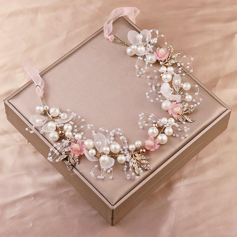 Kinder Kranz Mädchen Stirnband Prinzessin Tiara Krone Dekoration Braut Brautjungfer Hochzeit Fotografie Urlaub Foto Kopfschmuck rosa von Joom DACH