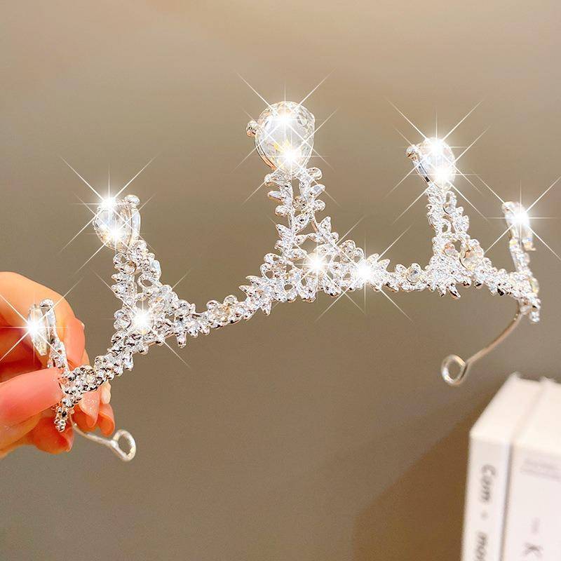 Kinder Krone Kopfbedeckung Kleine Prinzessin Krone Geburtstag Stirnband Mädchen Kristall Haar Zubehör Geburtstagsgeschenk von Joom DACH