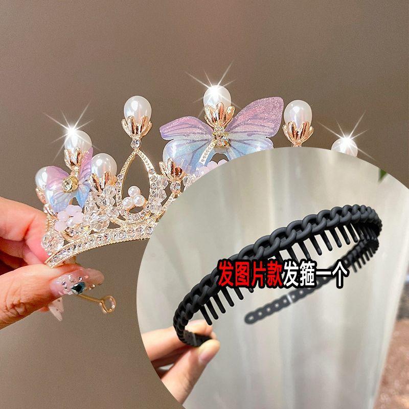 Kinder Krone Kopfbedeckung Kleine Prinzessin Krone Geburtstag Stirnband Mädchen Kristall Haar Zubehör Geburtstagsgeschenk von Joom DACH