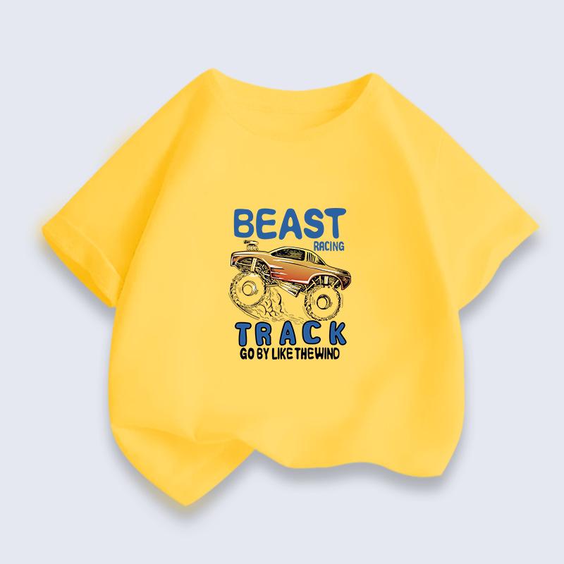 Kinder Kurzarm T-Shirt Reine Baumwolle Halbarm Bedrucktes Mädchen Trend Koreanische Version Cartoon Baby Lose Top Sommer Trend 160cm von Joom DACH