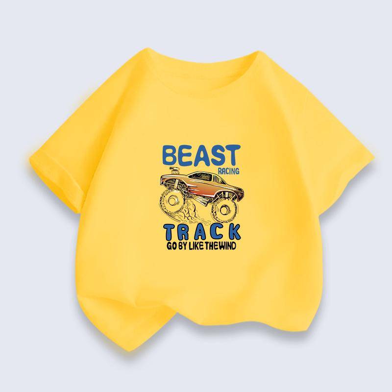 Kinder Kurzarm T-Shirt Reine Baumwolle Halbarm Bedrucktes Mädchen Trend Koreanische Version Cartoon Baby Lose Top Sommer Trend 160cm von Joom DACH