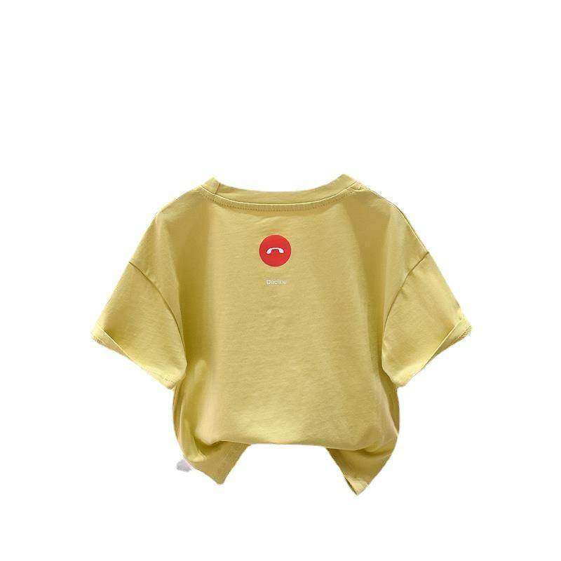 Kinder Kurzarm T-Shirt Sommer Dünne Jungen Tops Neue Koreanische Stil Kinder Halbarm Baby Stil Shirt 120cm von Joom DACH