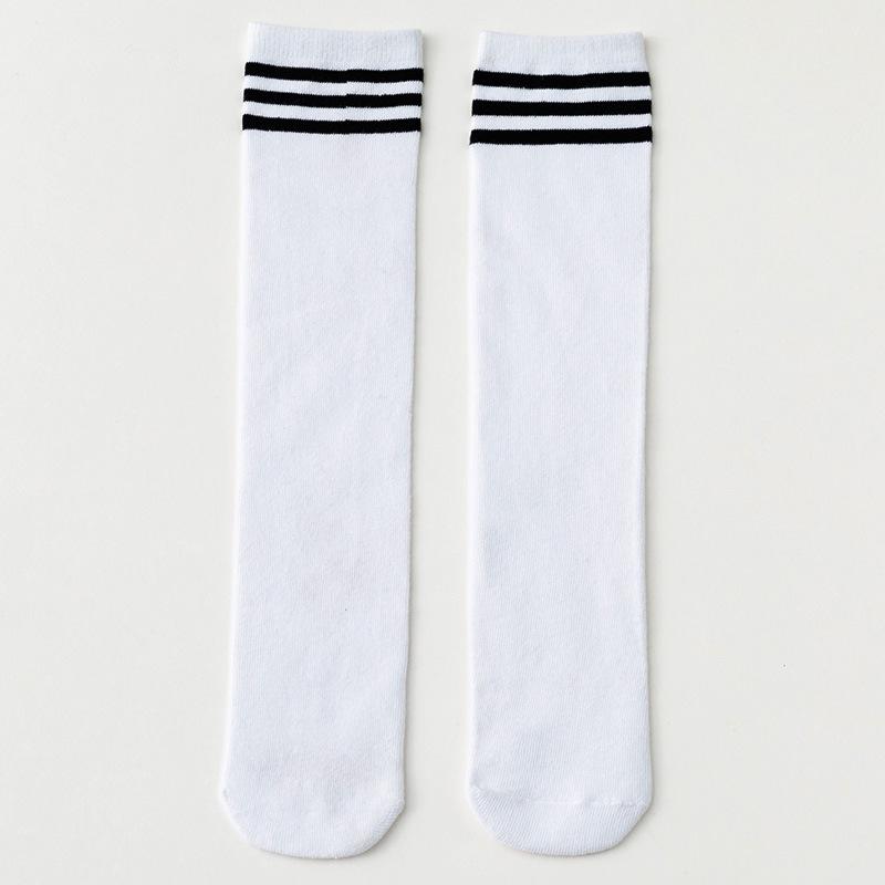 Kinder Lange Kniestrümpfe Gestreift & Uni - Frühling/Herbst Stil, Einheitsgröße, Bonbonfarben, für Jungen & Mädchen One Size, No Heel [Sock Length About 38CM] von Joom DACH