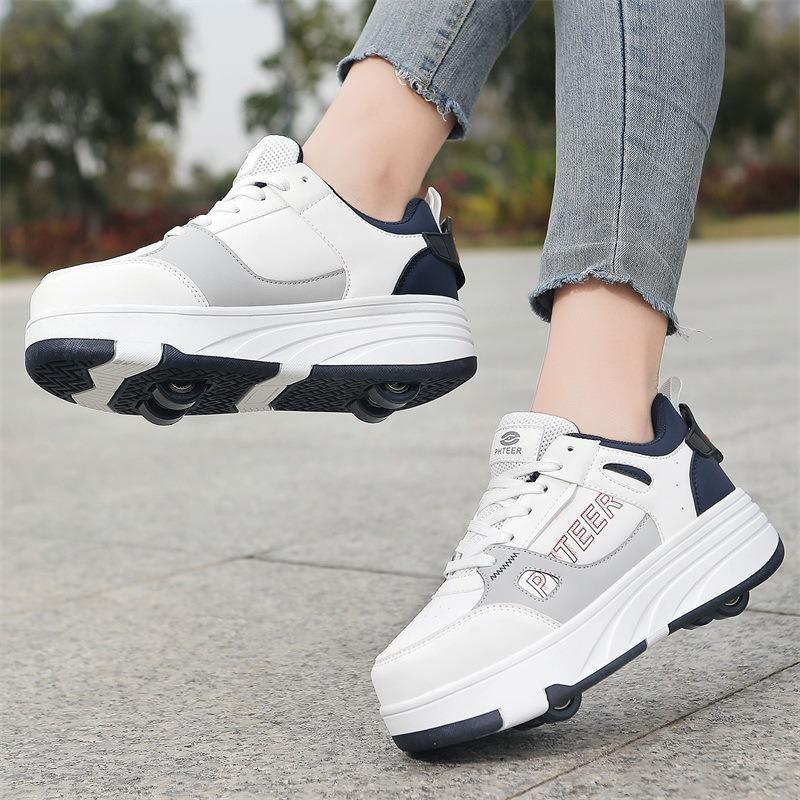 Kinder Laufschuhe Vierrädrige Studenten Deformierte Rollschuhe Jungen Rollschuhe Mädchen Rollschuhe Modischer Neuer Stil 42 von Joom DACH