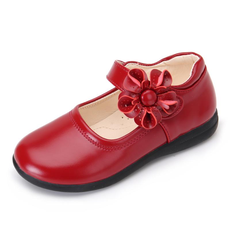 Kinder Lederschuhe Mädchenschuhe Frühling und Herbst neue Mode weiche Sohle Prinzessin Schuhe 36 rot von Joom DACH