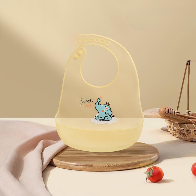 Kinder Leichte Wasserdichte Lätzchen Baby Silikon Lätzchen für Sommerkomfort Baby Beikost Fütterbeutel Sabberbeutel One Size von Joom DACH