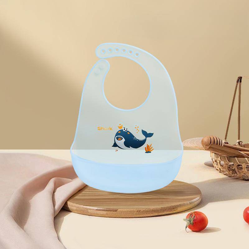 Kinder Leichte Wasserdichte Lätzchen Baby Silikon Lätzchen für Sommerkomfort Baby Beikost Fütterbeutel Sabberbeutel One Size blau von Joom DACH