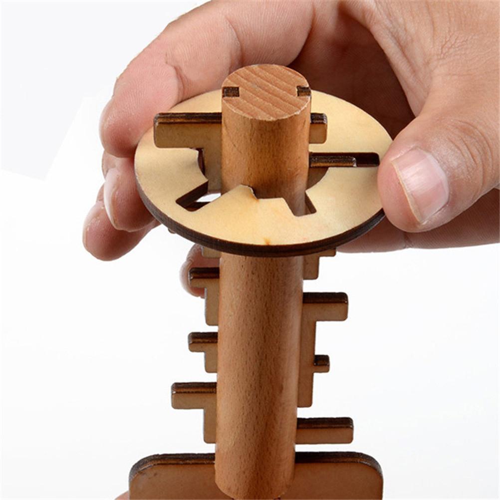 Kinder Lustige Kong Ming Lock Spielzeug Holz Spielzeug Entsperren Puzzle Schlüssel von Joom DACH