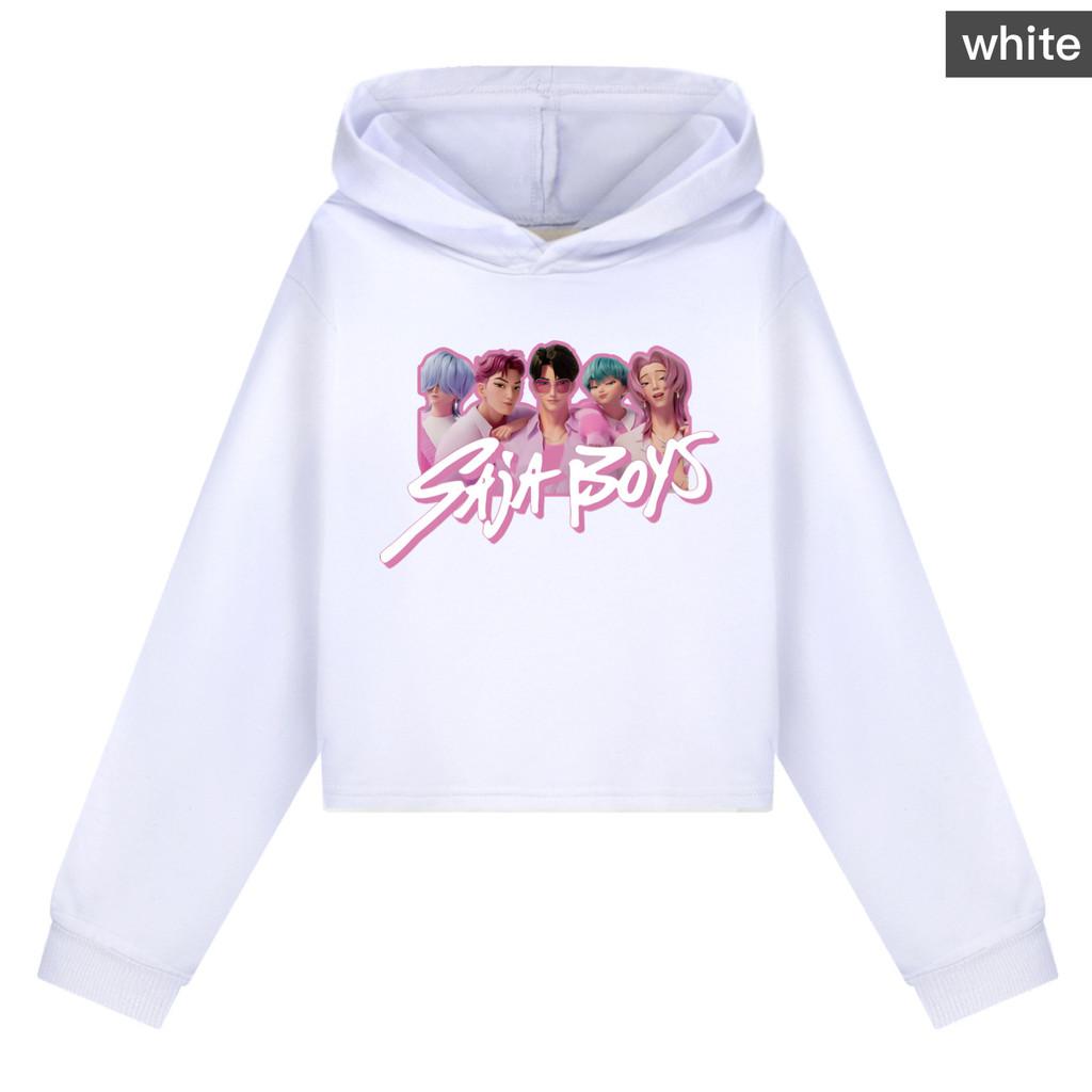 Kinder Mädchen Anime Cartoon POP Sängerin Super Star Rumi Mira Zoey Saja Jungen Bedruckt Lässig Langärmlig Kapuzenpullover Sweatshirt Oberteil 110Cm weiß von Joom DACH