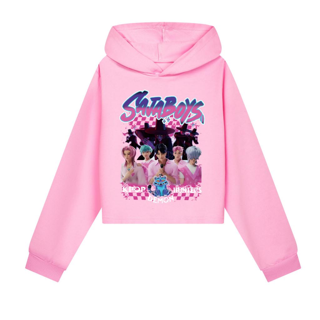 Kinder Mädchen Anime Cartoon POP Sängerin Super Star Rumi Mira Zoey Saja Jungen Bedruckt Lässig Langärmlig Kapuzenpullover Sweatshirt Oberteil 130Cm rosa von Joom DACH