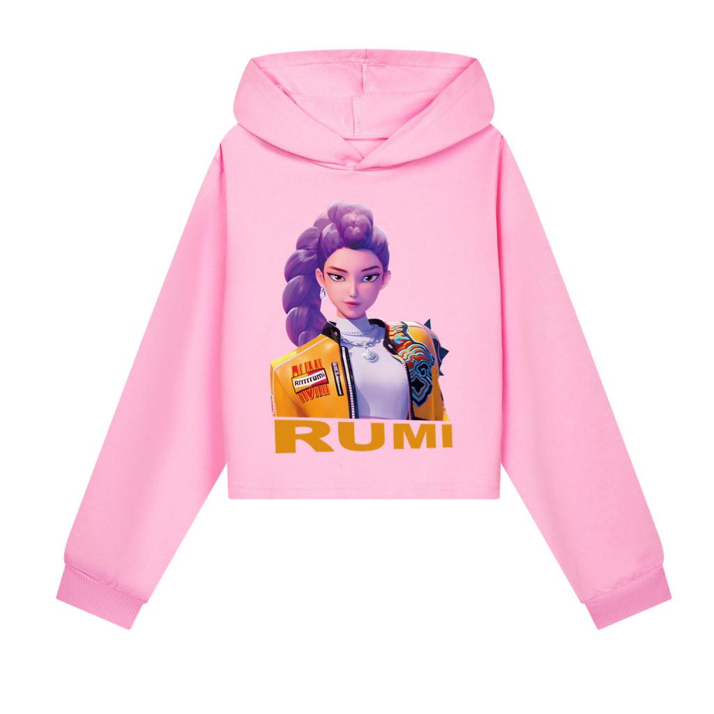Kinder Mädchen Anime Cartoon POP Sängerin Superstar Rumi Mira Zoey Bedruckt Lässige Langarm Kapuzenpullover Sweatshirt Top 110Cm von Joom DACH