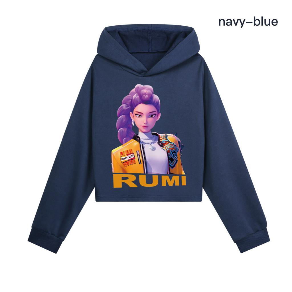 Kinder Mädchen Anime Cartoon POP Sängerin Superstar Rumi Mira Zoey Bedruckt Lässige Langarm Kapuzenpullover Sweatshirt Top 140Cm von Joom DACH