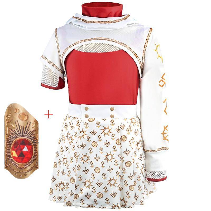 Kinder Mädchen Anime Cartoon Zombies Vampire Druck Ein Langarm T-Shirt Rock Kapuzenpullover Set Halloween Cosplay Kostüme 150cm von Joom DACH