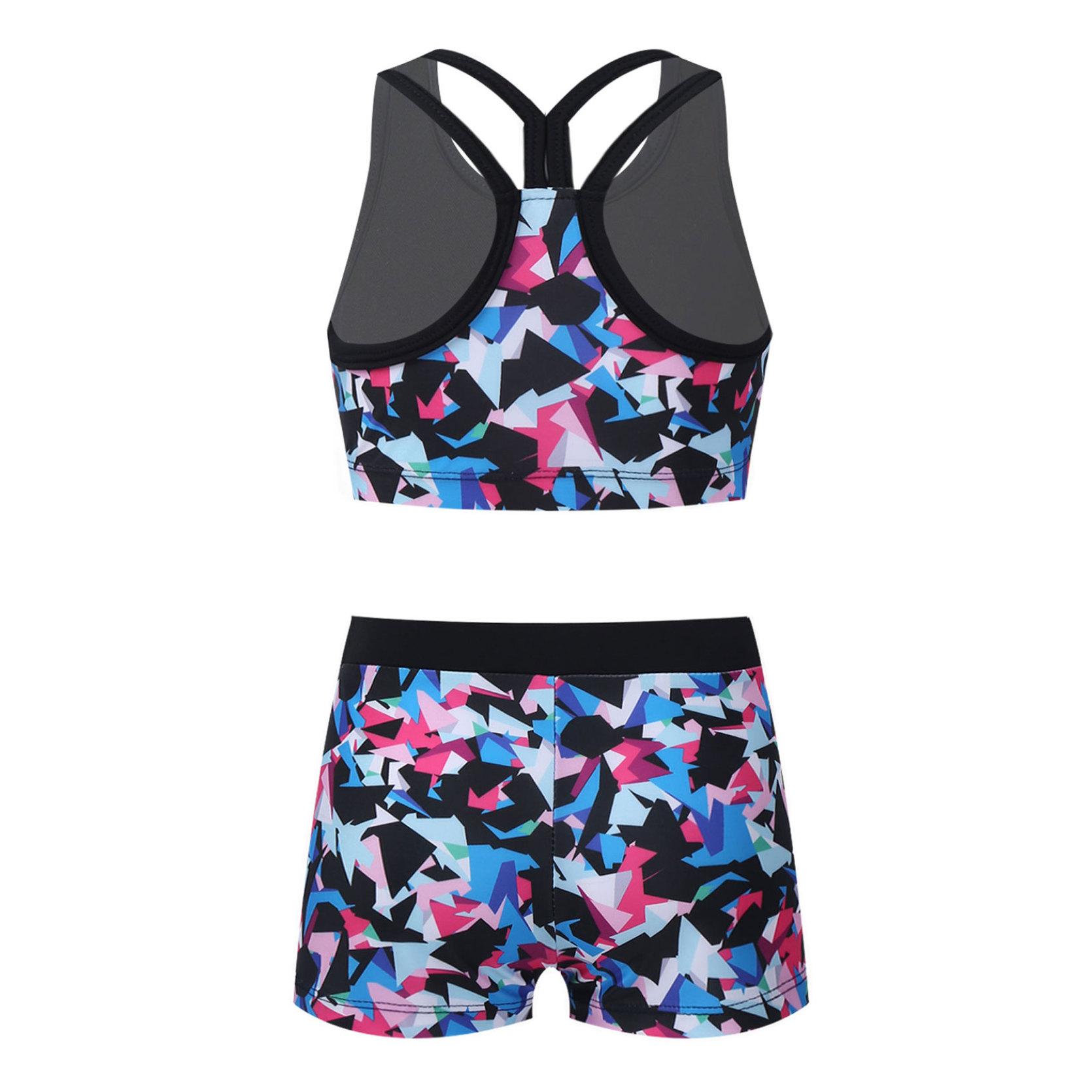 Kinder Mädchen Badeanzüge Racerback Crop Tank Top mit Boyshorts Bottoms Zweiteiliges Bikini-Set 8-10Years bunt Kinder Mädchen Badeanzüge Racerback Crop Tank Top mit Boyshorts Bottoms Zweiteiliges Bikini-Set 8-10Years bunt von Joom DACH