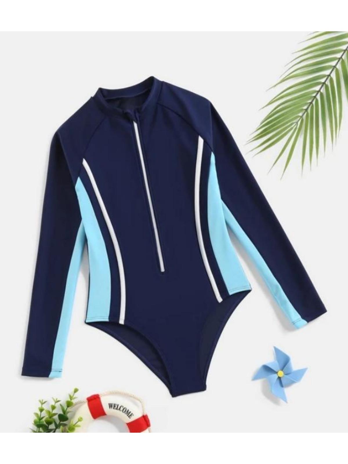 Kinder Mädchen Badeanzug Langarm Bedruckt Reißverschluss Bademode Badeanzug Rash Guard Bodysuit Strandkleidung 160 blau Kinder Mädchen Badeanzug Langarm Bedruckt Reißverschluss Bademode Badeanzug Rash Guard Bodysuit Strandkleidung 160 blau von Joom DACH