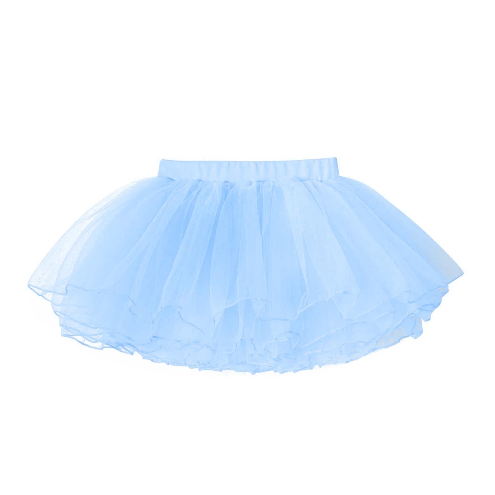 Kinder Mädchen Ballett Tanz Tutu Rock Basic Classic 4 Schichten Mesh Tüll Rock Ballett Praxis Tanzrock 1-6 Years von Joom DACH