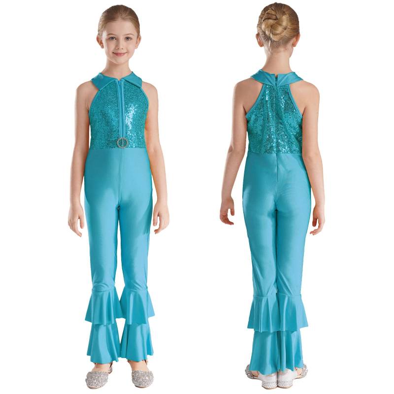 Kinder Mädchen Bronzing Stoff Einteiler Ärmellos Stufen Schlaghose Stil Unitard Bodysuit Kostüme 13-14 Years blau Kinder Mädchen Bronzing Stoff Einteiler Ärmellos Stufen Schlaghose Stil Unitard Bodysuit Kostüme 13-14 Years blau von Joom DACH