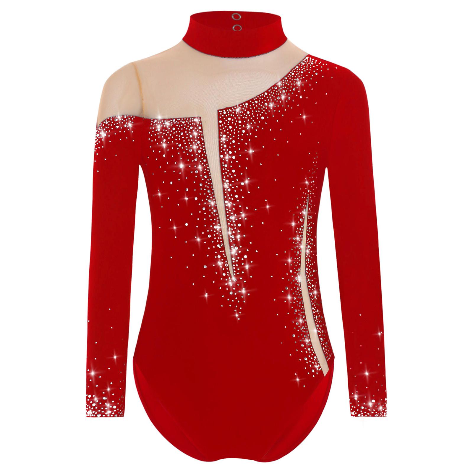 Kinder Mädchen Eiskunstlauf Gymnastik Tanz Body Langarm Strass Ballett Trikot Tanzkostüm 9-10 Years bordeaux Kinder Mädchen Eiskunstlauf Gymnastik Tanz Body Langarm Strass Ballett Trikot Tanzkostüm 9-10 Years bordeaux von Joom DACH