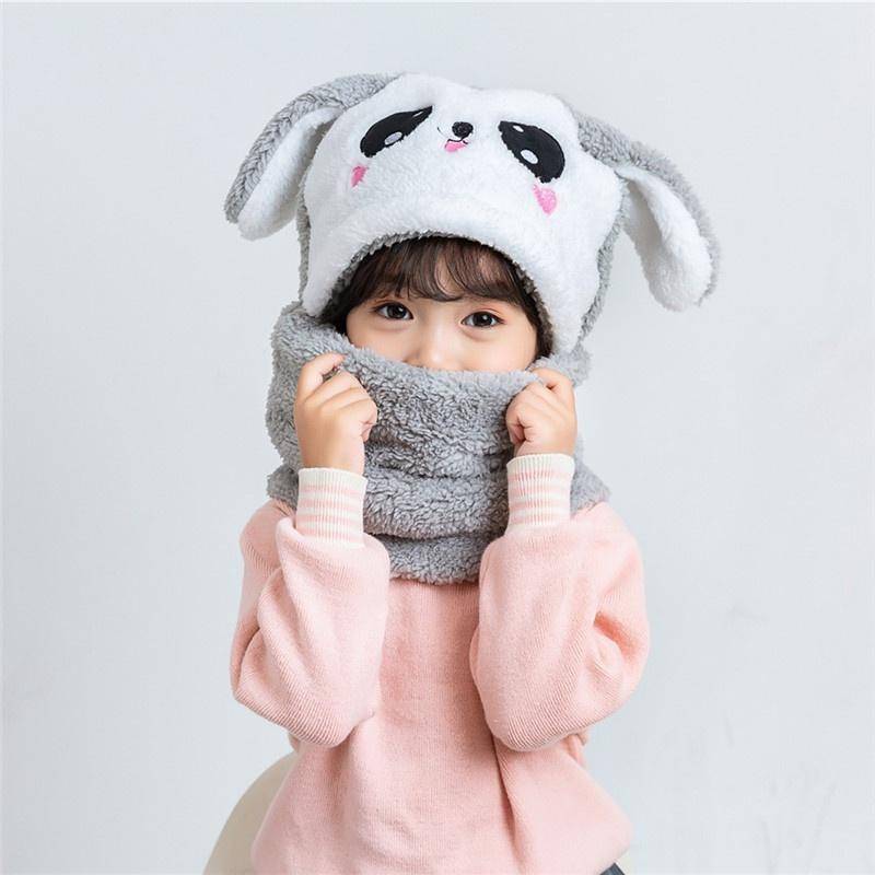 Kinder Mädchen Jungen Cartoon Hut Schal Verdicken Plüsch Kappe Kinder Winter Fleece Hut Hals Wärmer grau Kinder Mädchen Jungen Cartoon Hut Schal Verdicken Plüsch Kappe Kinder Winter Fleece Hut Hals Wärmer grau von Joom DACH