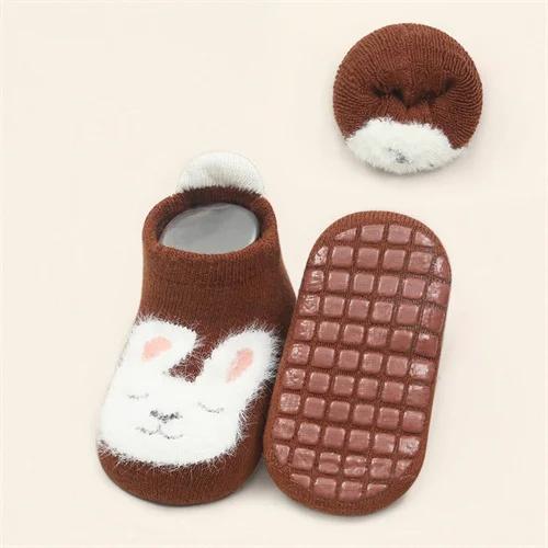 Kinder Mädchen Jungen Socken Anti Slip Baumwolle Baby Socken für Mädchen Jungen Casual Druck Winter Dicke Warme Kleinkind Kinder der Socke Nicht-slip 3-5Y(L) rot von Joom DACH