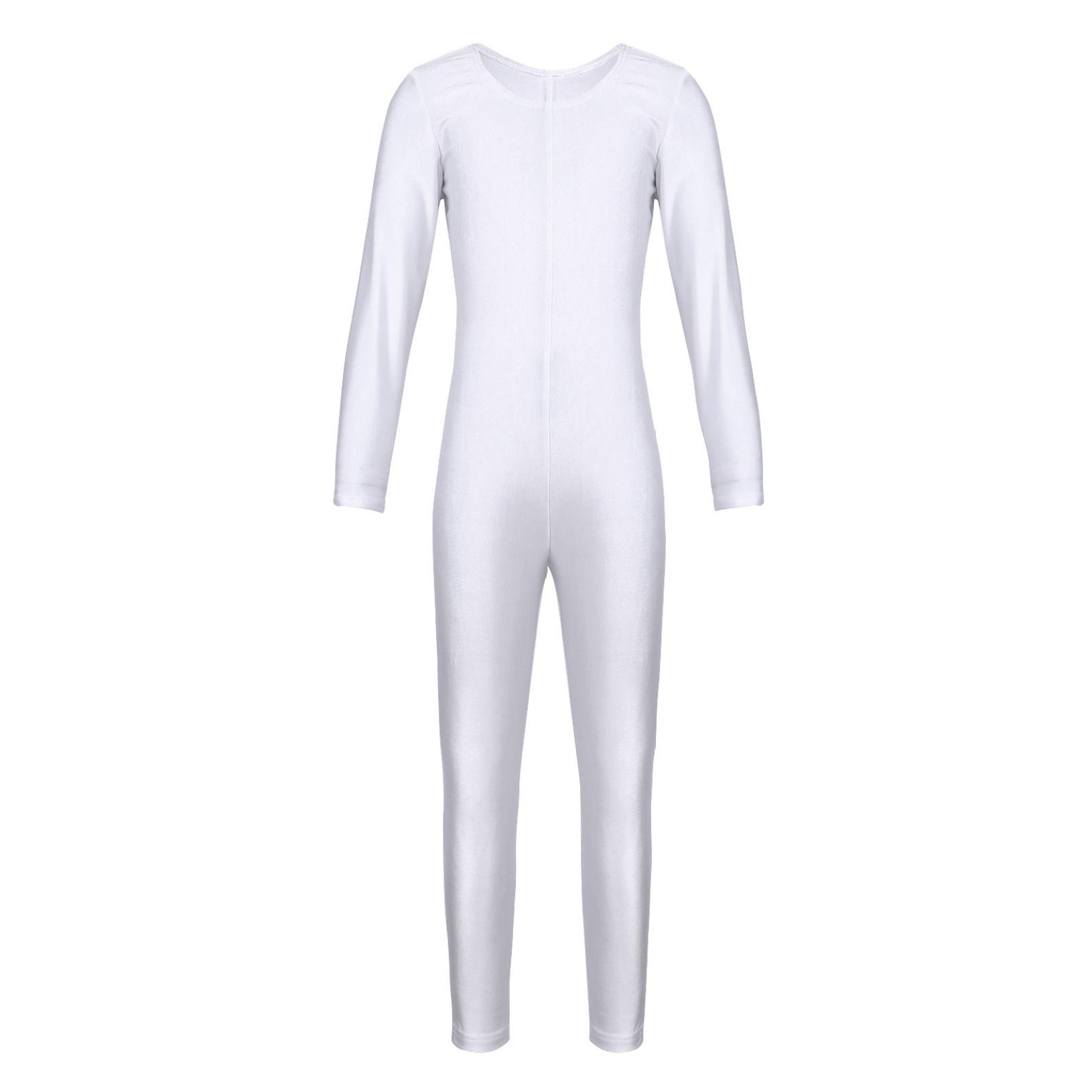 Kinder Mädchen Langarm Ballett Tanz Gymnastik Trikot Overall Ganzanzug Einfarbig Reißverschluss Stretchy Body 7-8 Years von Joom DACH