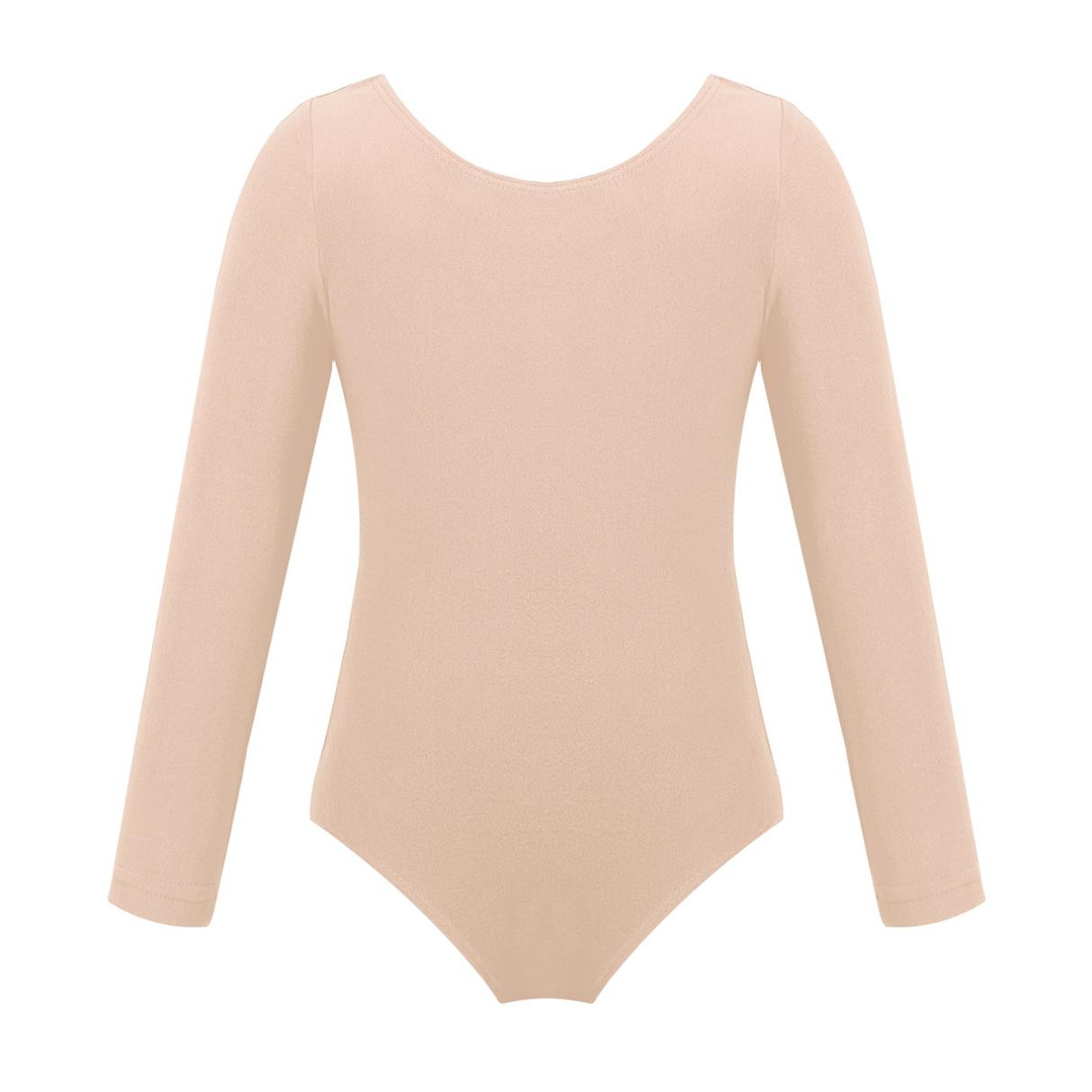 Kinder Mädchen Langarm Trikot Gymnastik Ballett Trikot Overall Tanz Kostüme 11-12 Years apricot von Joom DACH