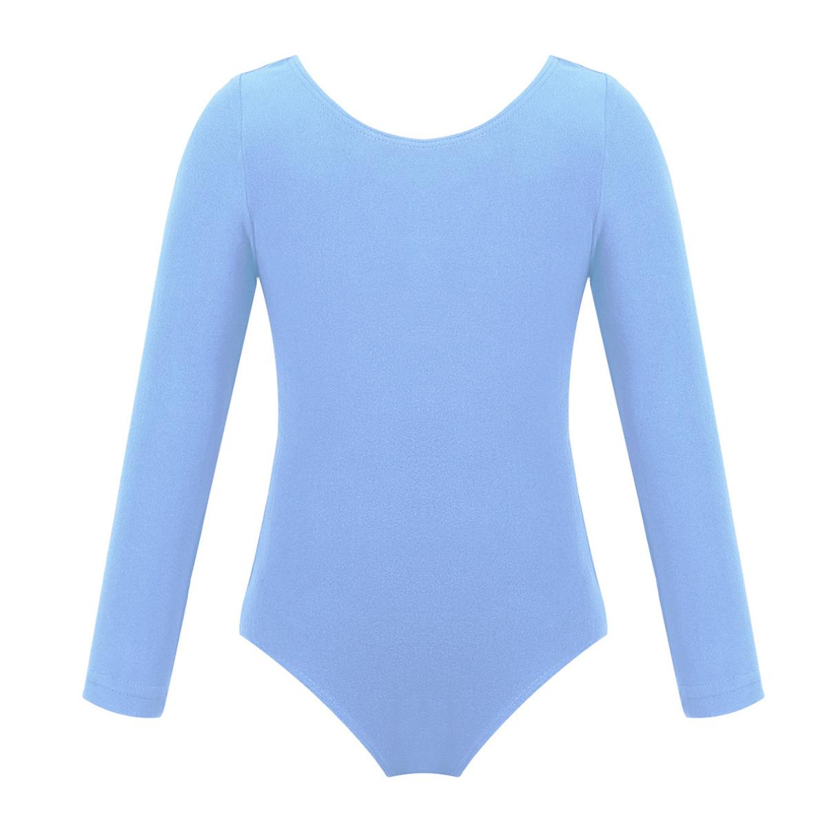 Kinder Mädchen Langarm Trikot Gymnastik Ballett Trikot Overall Tanz Kostüme 5-6 Years blau von Joom DACH