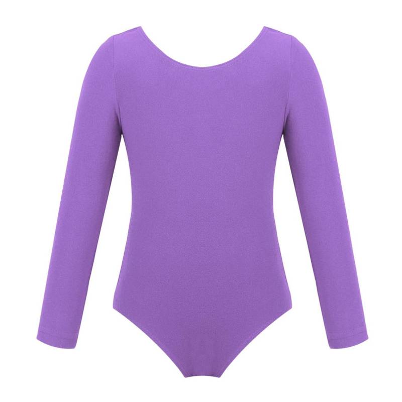 Kinder Mädchen Langarm Trikot Gymnastik Ballett Trikot Overall Tanz Kostüme 7-8 Years lavendel von Joom DACH