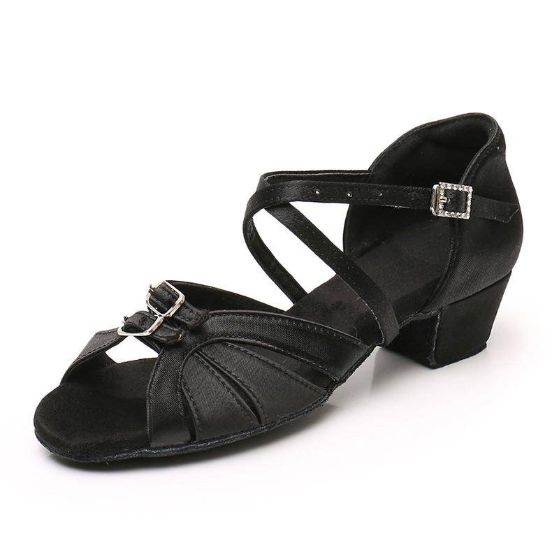 Kinder Mädchen Latein Tanzschuhe Damen Ballsaal Latein Schuhe Damen Modern Tango Tanzen Performance Schuhe Salsa Sandalen 30 schwarz von Joom DACH