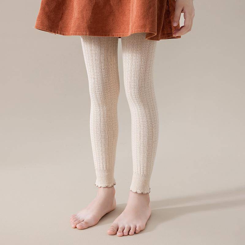 Kinder Mädchen Leggings Frühling Herbst Strick Rippstrick Kinder Strumpfhose Für Mädchen Mode 0-12 Jahre Student Sport Baby Strumpfhose XL(9-12y) khaki von Joom DACH
