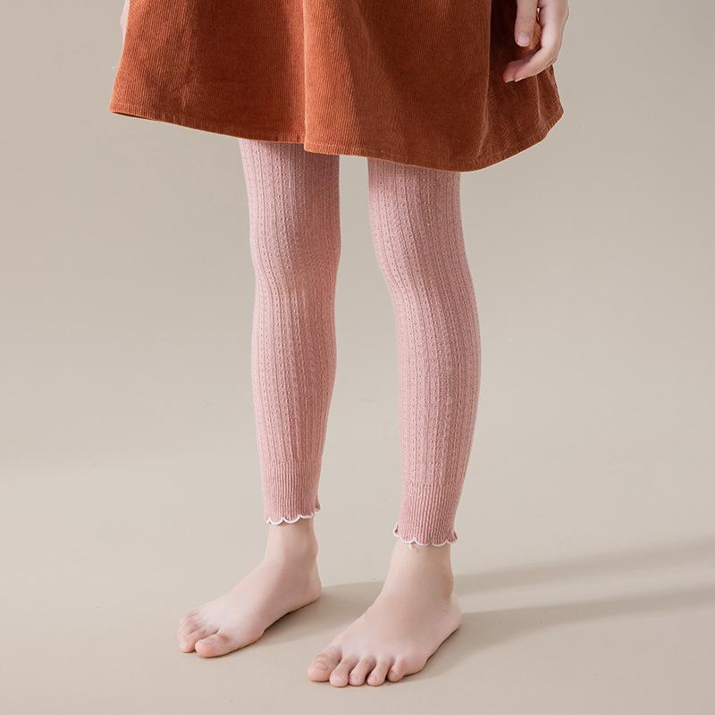 Kinder Mädchen Leggings Frühling Herbst Strick Rippstrick Kinder Strumpfhose Für Mädchen Mode 0-12 Jahre Student Sport Baby Strumpfhose XL(9-12y) rosa von Joom DACH