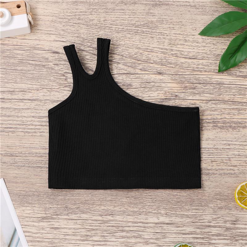 Kinder Mädchen Leibchen Enge Crop Tops Kleidung Sommer One-Shoulder Ärmellose Westen 130 schwarz Kinder Mädchen Leibchen Enge Crop Tops Kleidung Sommer One-Shoulder Ärmellose Westen 130 schwarz von Joom DACH