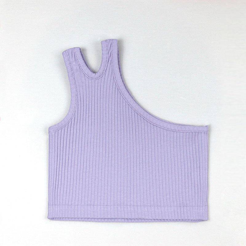 Kinder Mädchen Leibchen Enge Crop Tops Kleidung Sommer One-Shoulder Ärmellose Westen 130 violett Kinder Mädchen Leibchen Enge Crop Tops Kleidung Sommer One-Shoulder Ärmellose Westen 130 violett von Joom DACH