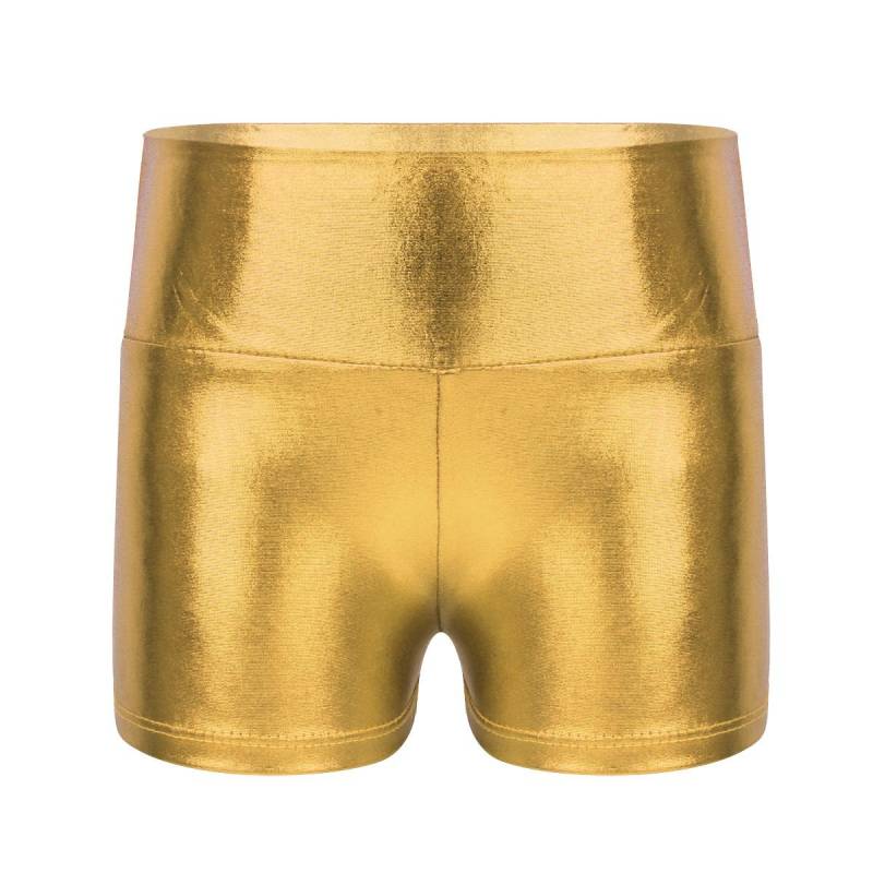 Kinder Mädchen Metallic Shiny Gymnastic Dance Shorts Sporthosen Ballett Activewear Shorts 7-8 Years gold von Joom DACH