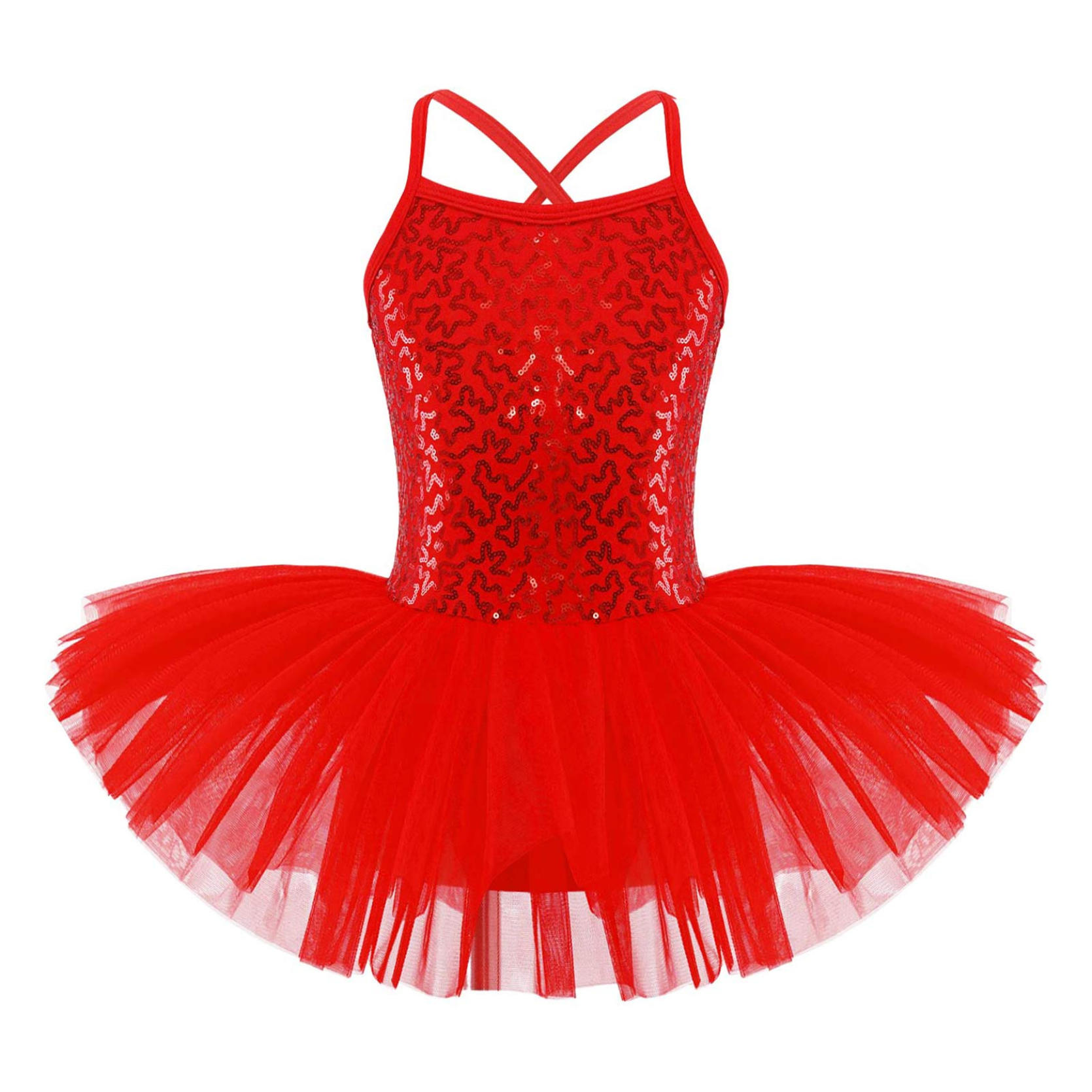 Kinder Mädchen Pailletten Camisole Ballett Tutu Kleid Rock Trikot Ballerina Glitzernde Tanzkostüme 9-10 Years von Joom DACH