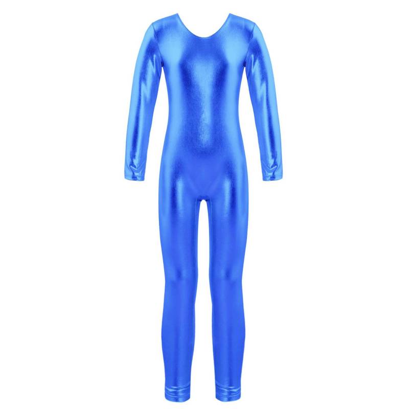 Kinder Mädchen Stilvolle Kleidung Lange Ärmel Ballett Tanz Gymnastik Trikot Overall Dancewear 7-8 Years königsblau von Joom DACH