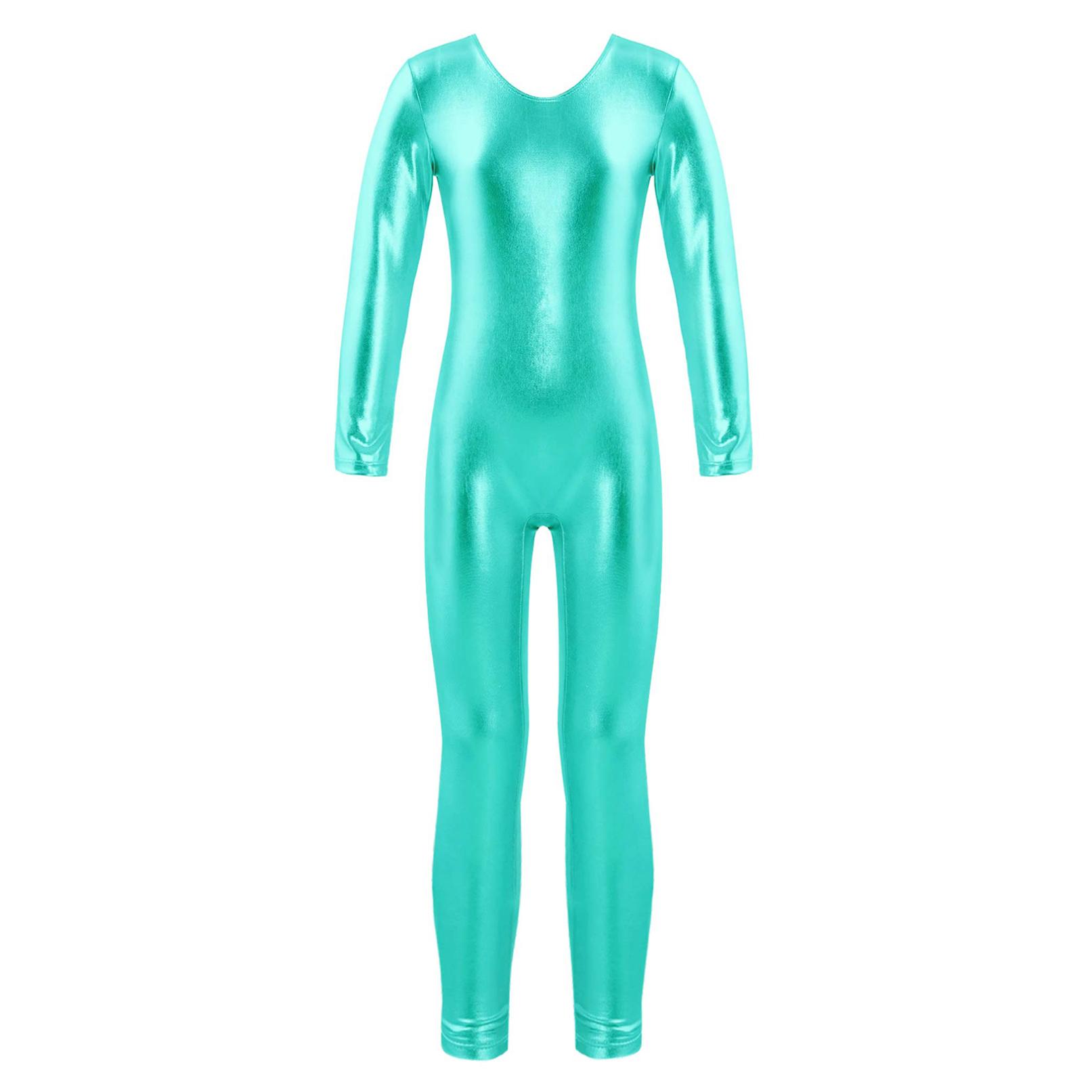 Kinder Mädchen Stilvolle Kleidung Lange Ärmel Ballett Tanz Gymnastik Trikot Overall Dancewear 8-10 Years see-grüne von Joom DACH