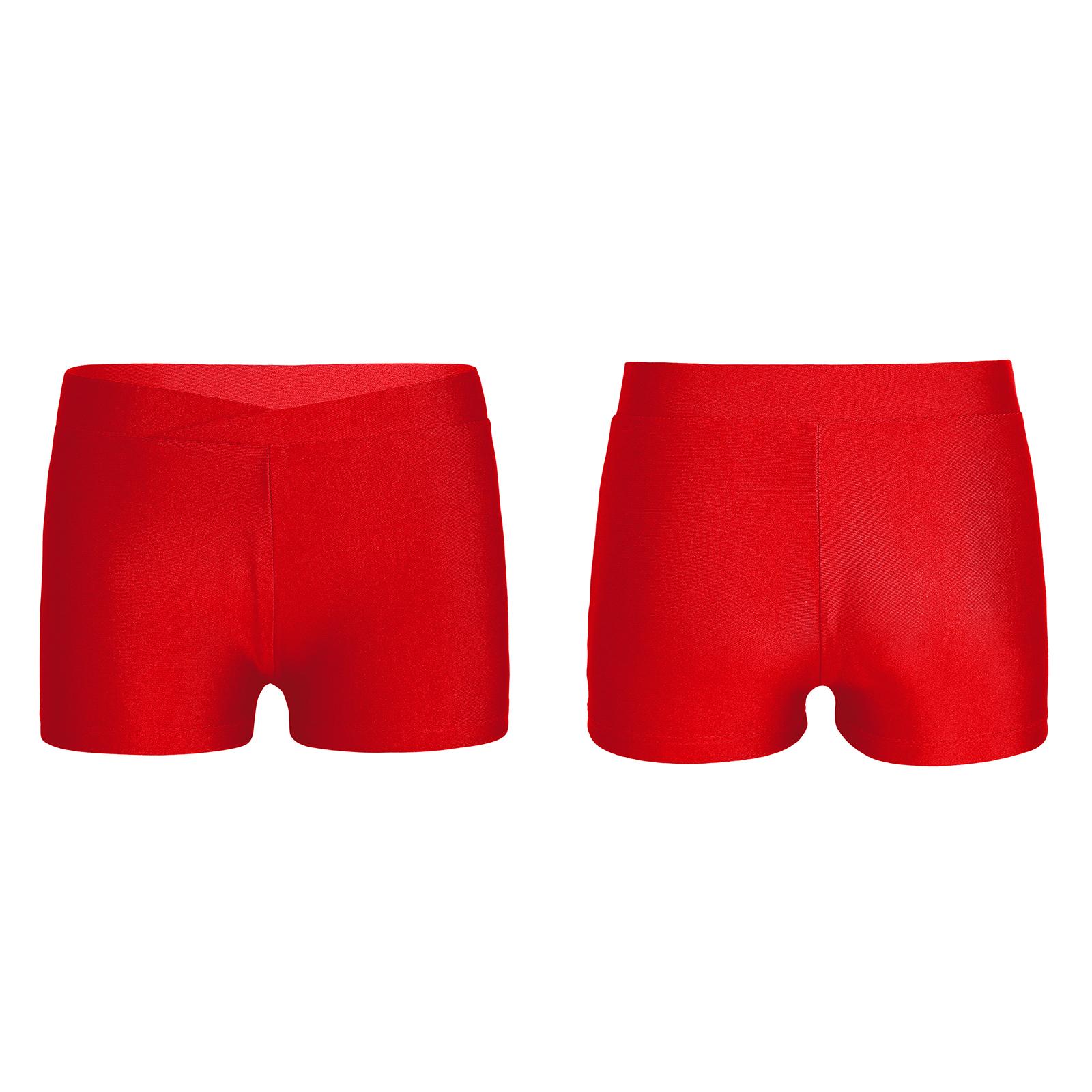 Kinder Mädchen elastische Taille Shorts Kind Tanz Sport Gymnastik Workout Hose Shorts 5-6 Years rot von Joom DACH
