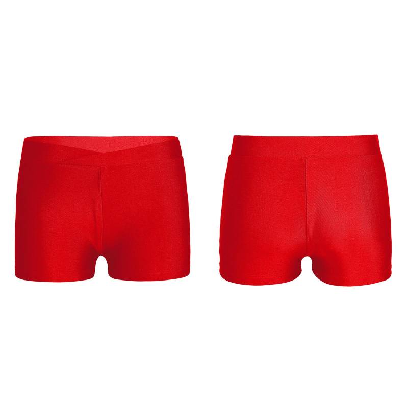 Kinder Mädchen elastische Taille Shorts Kind Tanz Sport Gymnastik Workout Hose Shorts 9-10 Years rot von Joom DACH