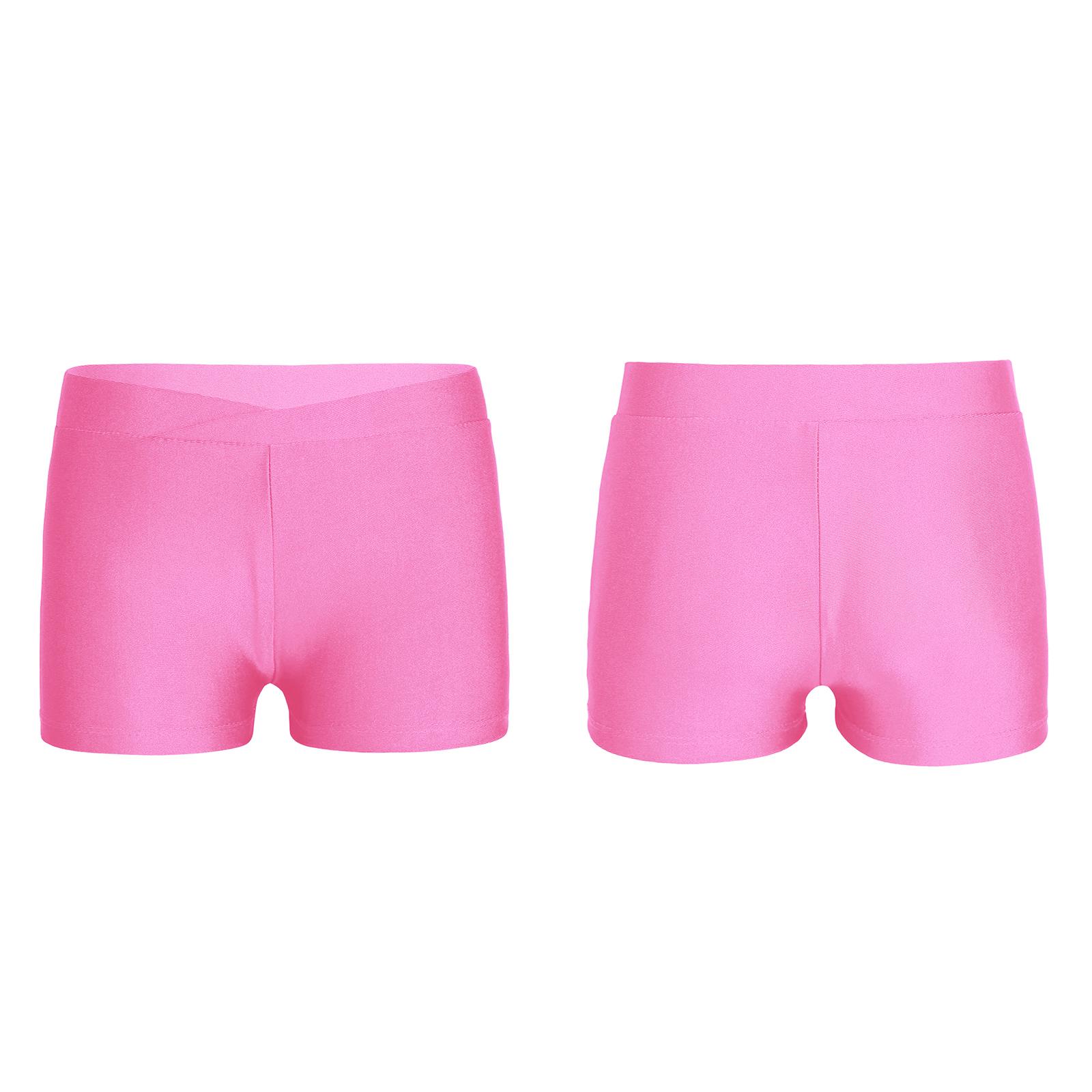 Kinder Mädchen elastische Taille Shorts Kind Tanz Sport Gymnastik Workout Hose Shorts 9-10 Years rosa von Joom DACH