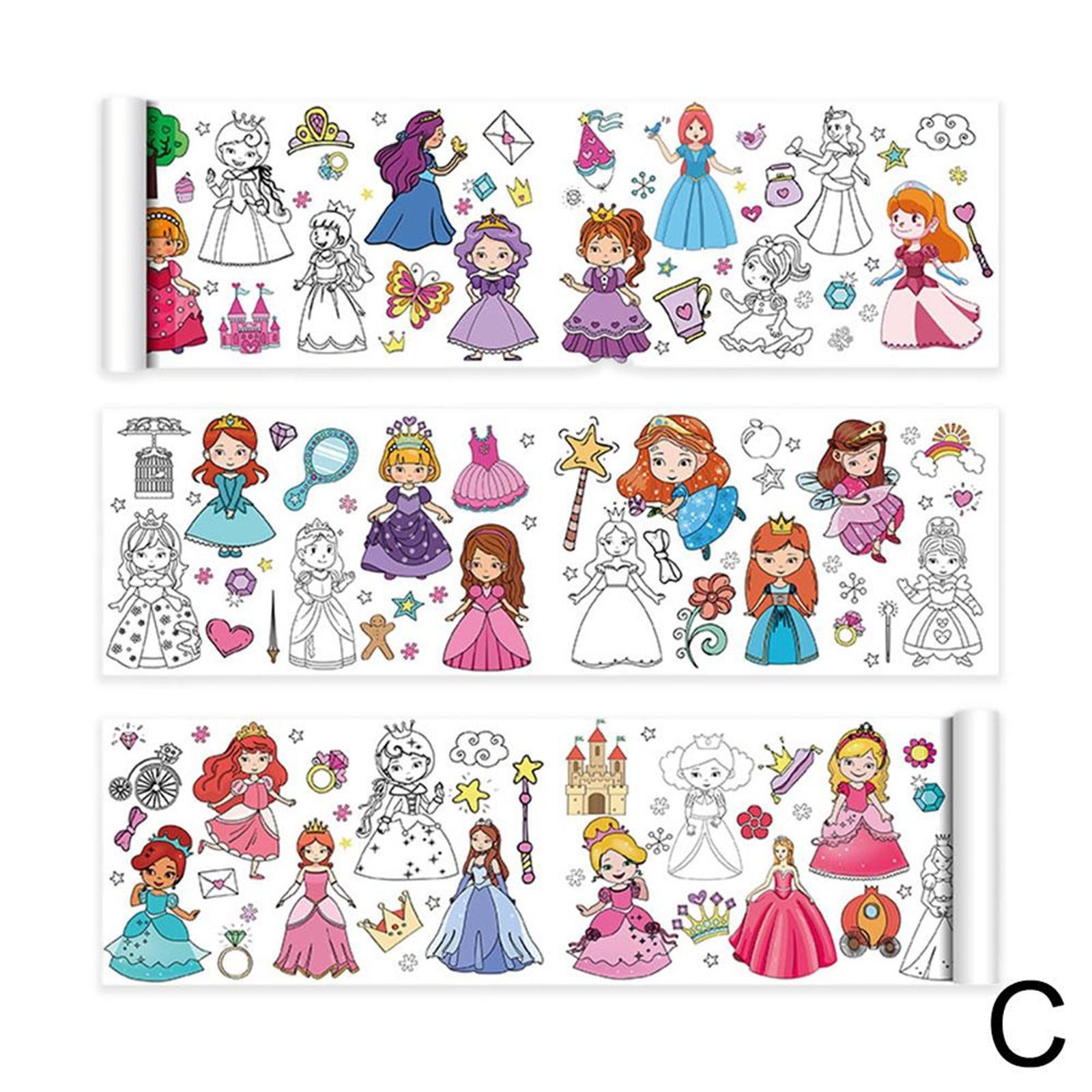 Kinder Malrolle Klebendes Ausmalpapier Rolle Malpapierrolle für Kinder DIY Malen Lernspielzeug One Size von Joom DACH